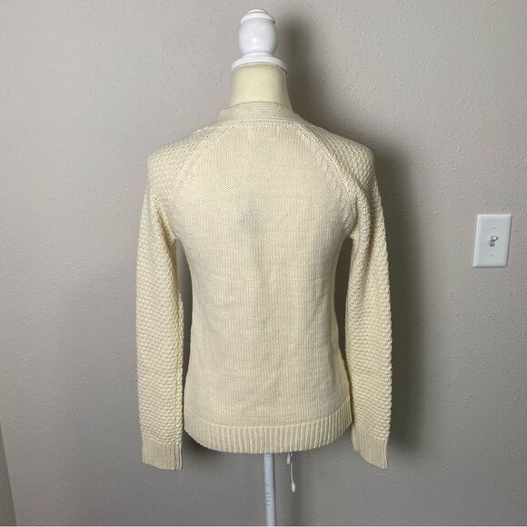 NWT Wet Seal Chunky Knit Button Front Cream Cardigan Sweater Women's Size XS - Picture 2 of 15